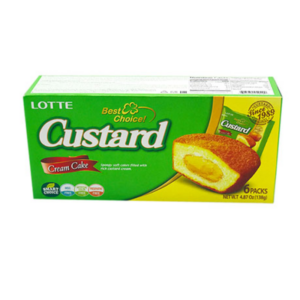 Caja de custard cake pack x 6unds