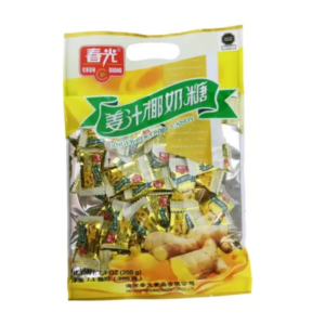 Caramelos Duro De Jengibre y Coco 200gr (Chun Guang)