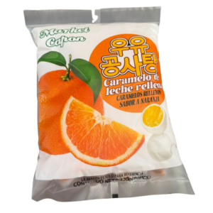 Caramelos blandos rellenos con naranja 320gr