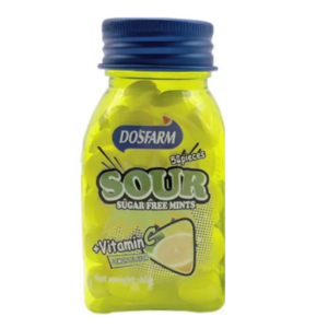 Frasco de menta sin azucar sabor a limon 40gr.
