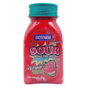 Frasco de menta sin azucar sabor sandia 40gr.