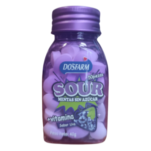 Menta sin azúcar sabor uva 40G
