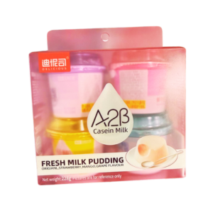Pudin de leche sabor original, fresa mango y uva 228g (delicious)