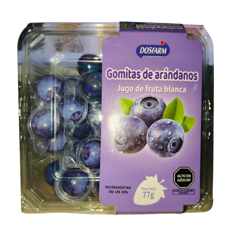 GOMITAS DE FRUTA SABOR ARÁNDANO DOSFARM (77g)