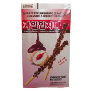 Palitos de Galleta Bañados en Crema de Chocolate Sabor Durazno (48g)