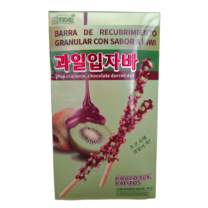 Palitos de Galleta Bañados en Crema de Chocolate Sabor Kiwi (48g)